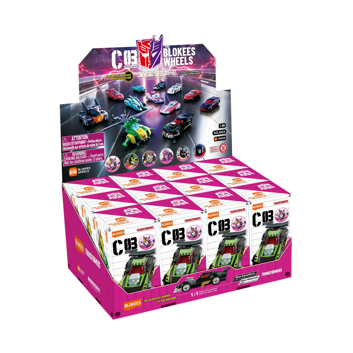 Blokees Transformers Model Kits Blokees Wheels C03 Wreck N Rule 2 Box Trading Figure Set of 12