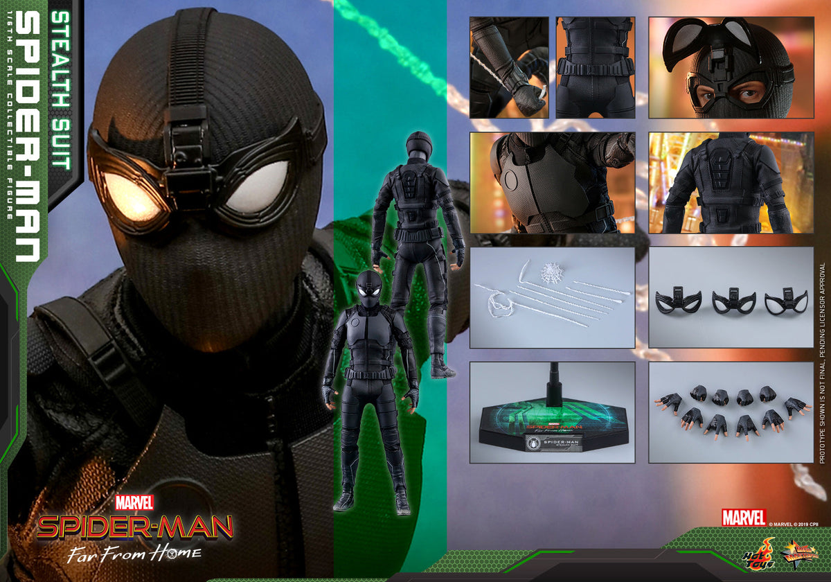 Hot Toys Spider-Man (Stealth Suit) 1/6 Scale Action Figure
