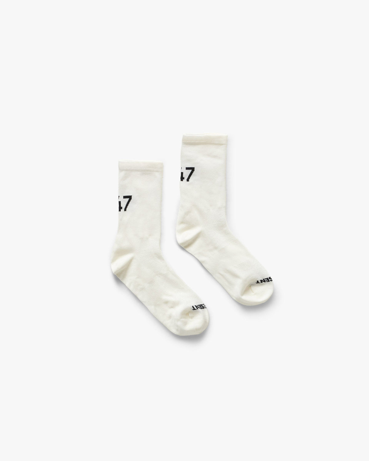 247 Numbers Socks - Flat White