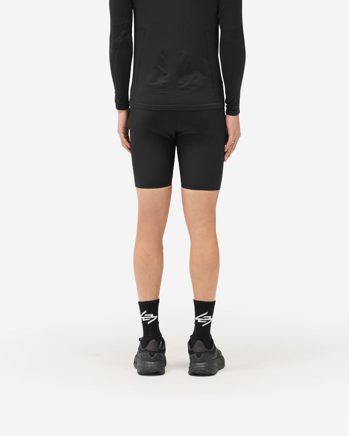 247 Ribbed Half Tight - Black