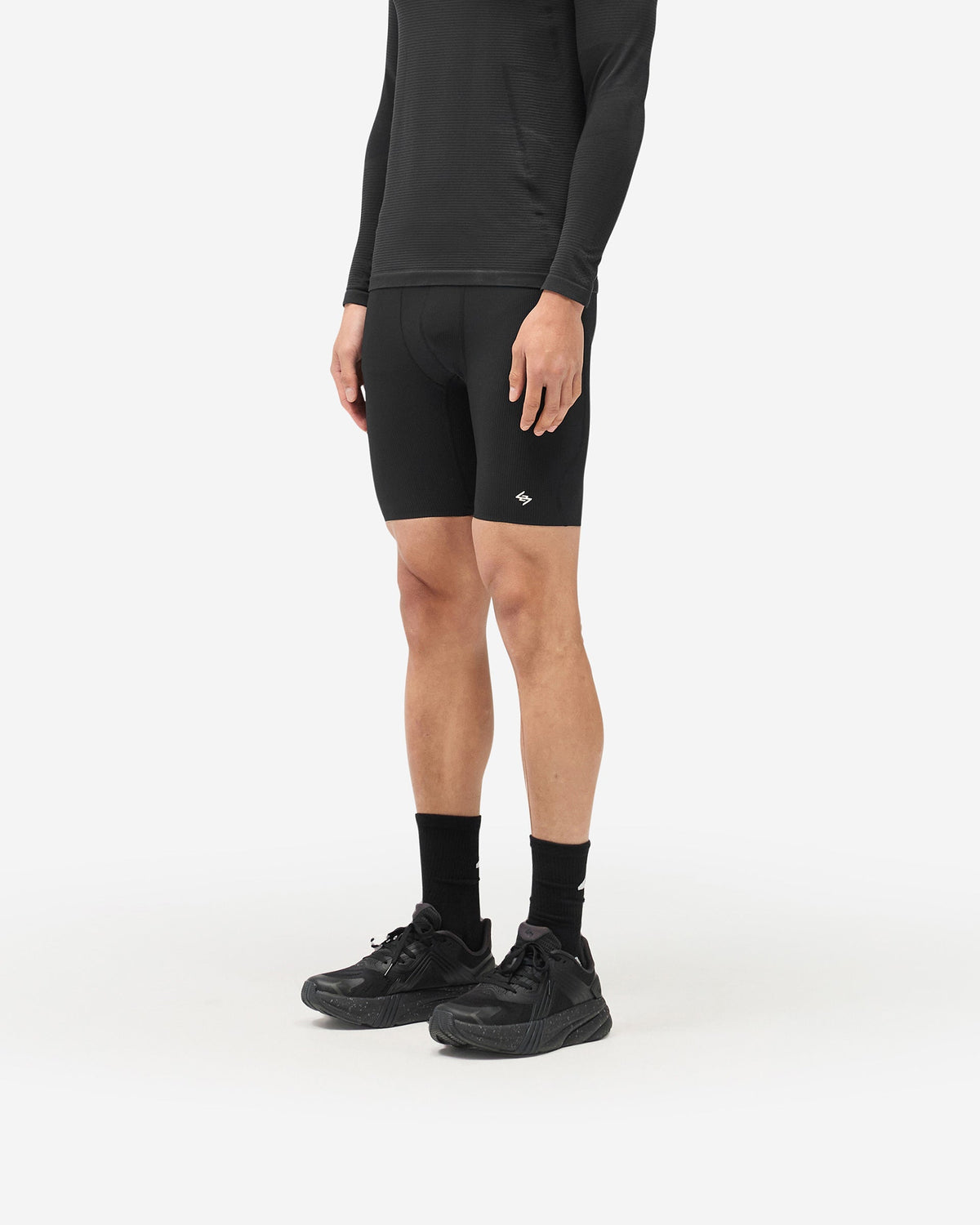 247 Ribbed Half Tight - Black